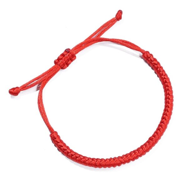 Solid Color Dorje Knot Red Rope Hand-woven Adjustable Length - Image 2