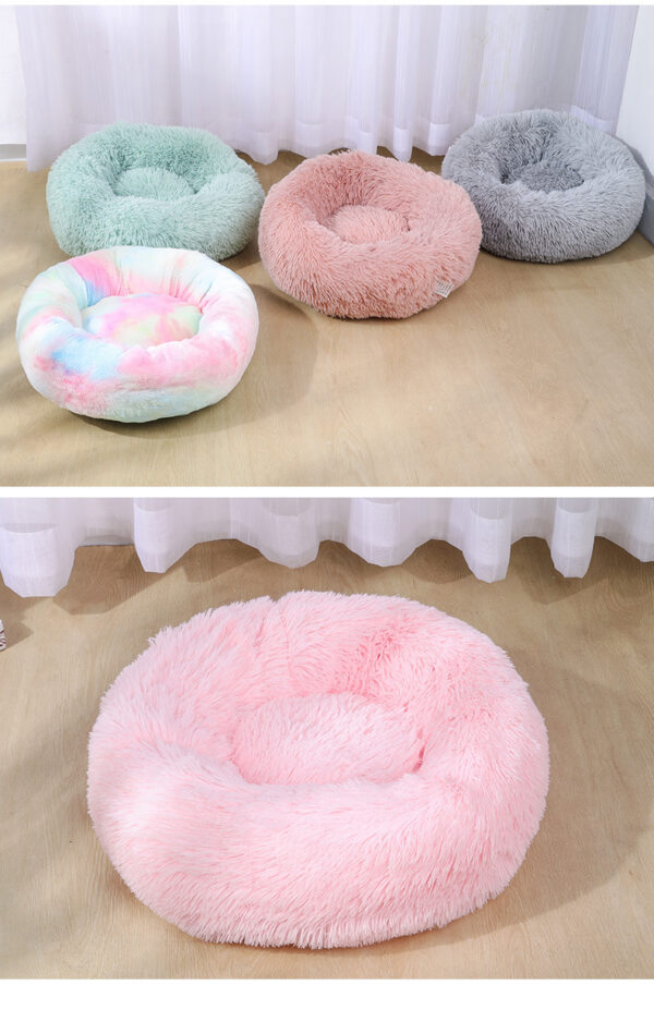 Cathouse Doghouse Large, Medium And Small Dogs Warm Plush Round Pet Bed Dog Bed Cat Bed Dog Bed - Image 7