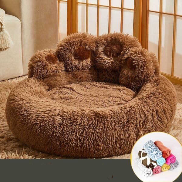 Kennel Warm Medium Large Dog Corgi Golden Retriever Bed Fleece-lined Sofa Mattress - Image 5