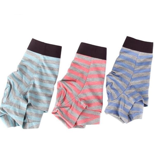 New Men's Underwear Striped Boxer Briefs Striped Alarms In - Image 6