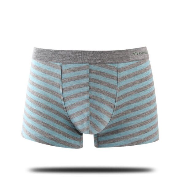 New Men's Underwear Striped Boxer Briefs Striped Alarms In