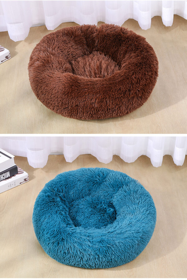 Cathouse Doghouse Large, Medium And Small Dogs Warm Plush Round Pet Bed Dog Bed Cat Bed Dog Bed - Image 2