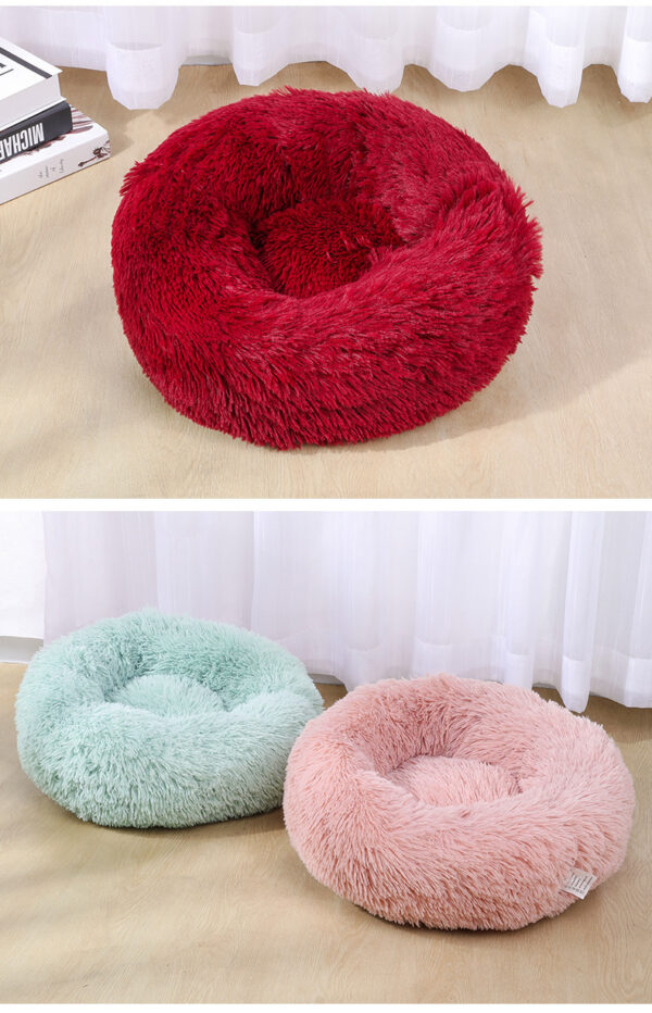 Cathouse Doghouse Large, Medium And Small Dogs Warm Plush Round Pet Bed Dog Bed Cat Bed Dog Bed - Image 4