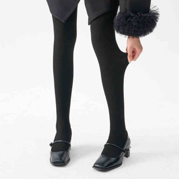 Winter Fleece-lined Thick Solid Color Pressure Slim Looking Socks Warm Foot Silk Stockings Women - Image 7