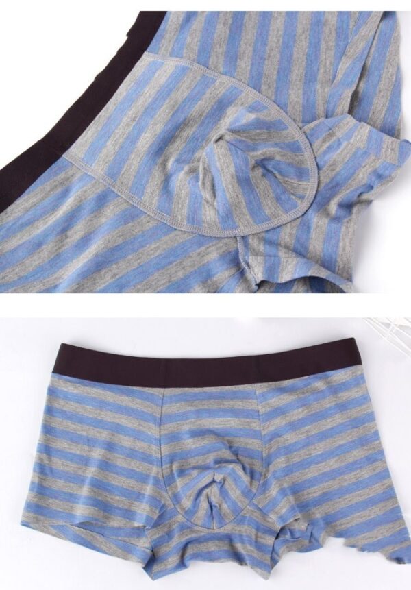 New Men's Underwear Striped Boxer Briefs Striped Alarms In - Image 2